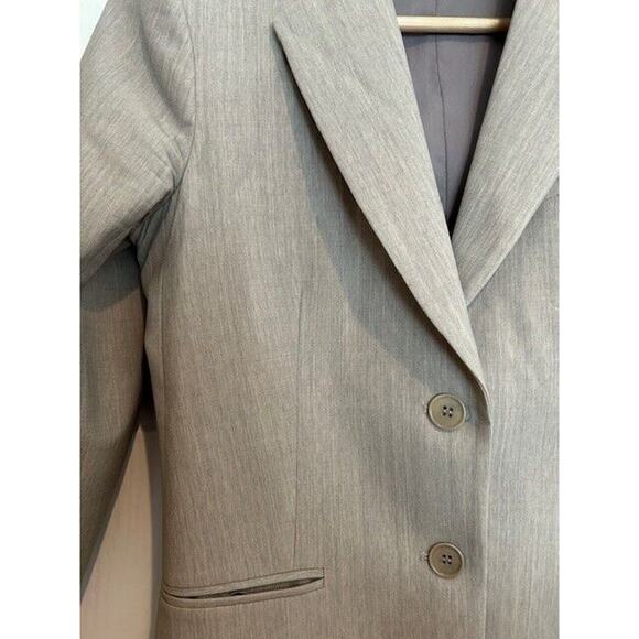 THEORY Beige Taupe Wool Blazer 2-button Suit Jacket Work Business Women's 4 - Picture 10 of 14